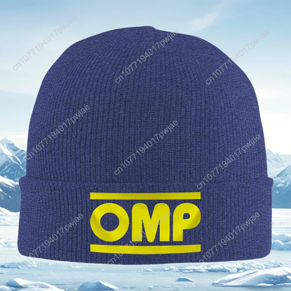 الأصفر OMP رسائل تصميم خلفية سوداء الرجال النساء للجنسين محبوك قبعة قبعة صوفية قبعة الشتاء الحرارية الدافئة عيد الميلاد Outdoo #4