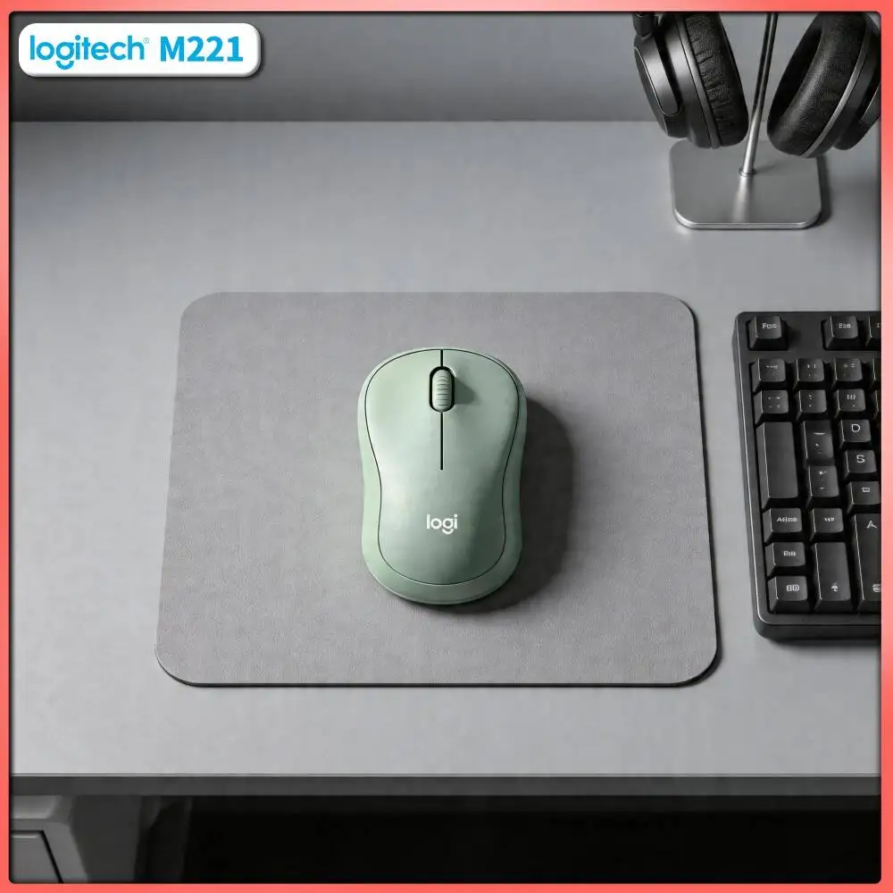 Logitech M221 Ergonomic Silent Mouse - 1000 DPI Clear Sensor, 2.4GHz Link, Firm Signal, Office Home Library Zones