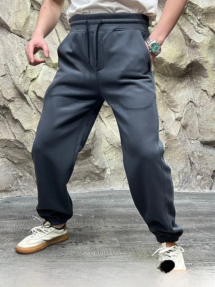 Men's Casual Pants Breathable Fabric Texture Sensation Retro Stripes Autumn Season Business Casual Style Polyester Fiber