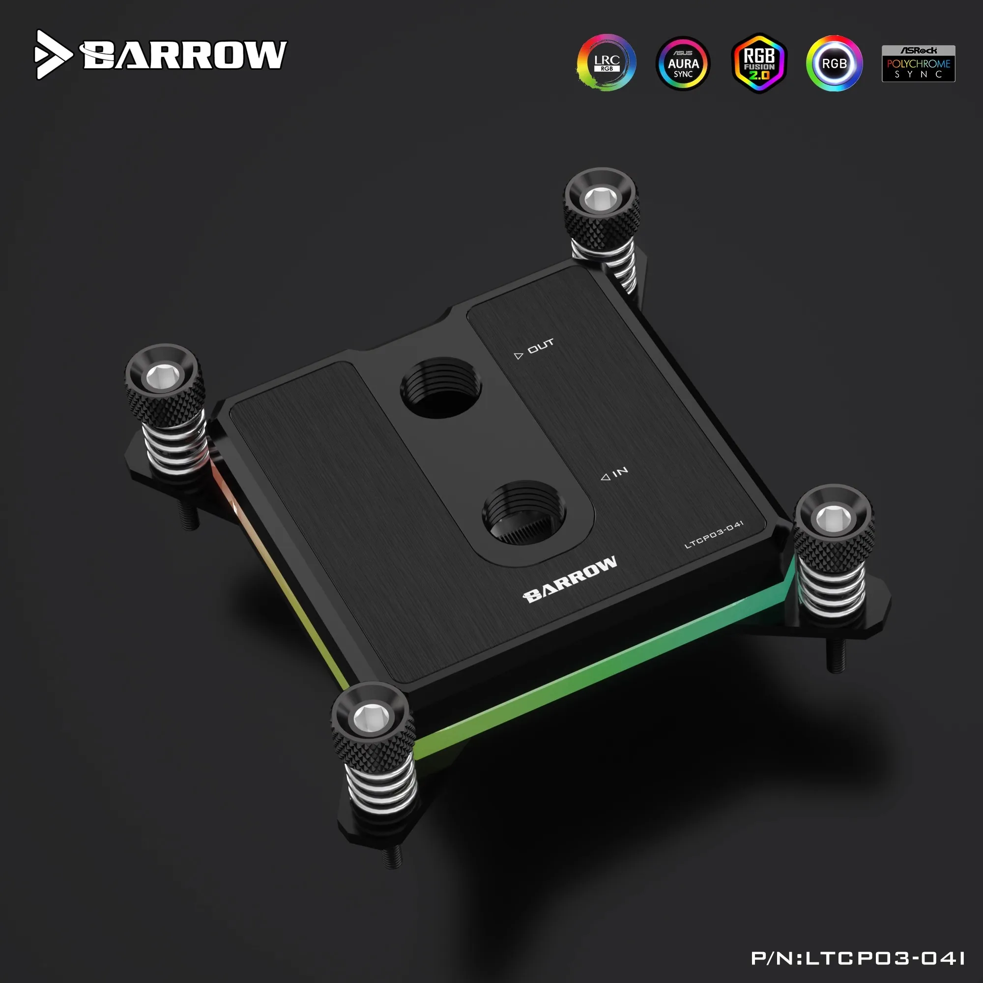 كتلة تبريد سائل مبرد المياه لوحدة المعالجة المركزية من Barrow لـ LGA115X 1200 1700 AM5 PC مبنى تبريد المياه للألعاب، LTCP03-04I/LTCP03A-04N #2