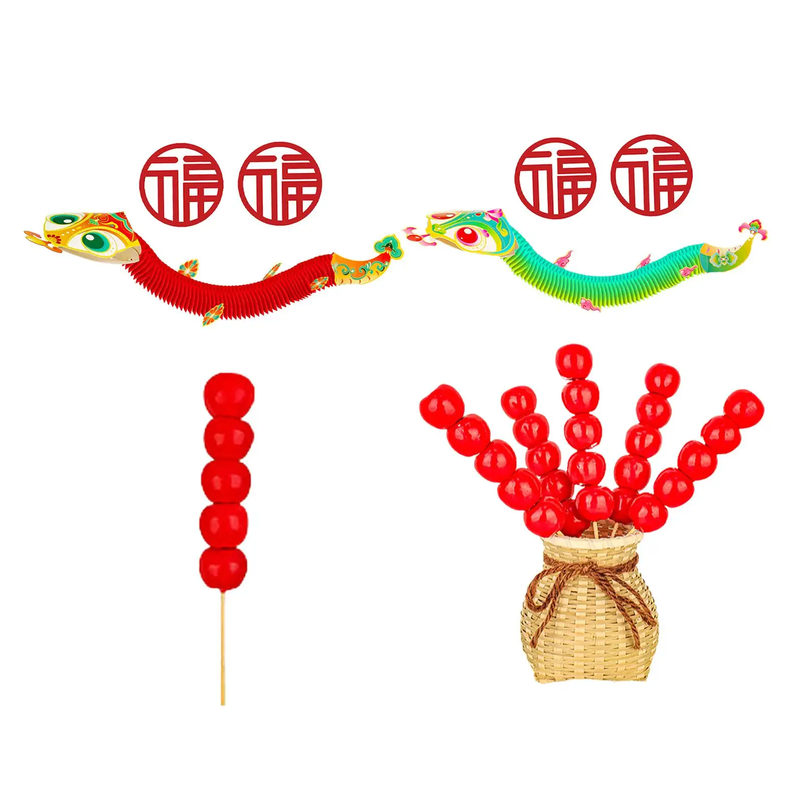 Chinese New Year Paper Snake New Year Decoration Gift Kids Handicrafts Handmade Paper Snake Toy Photo Props for Kids