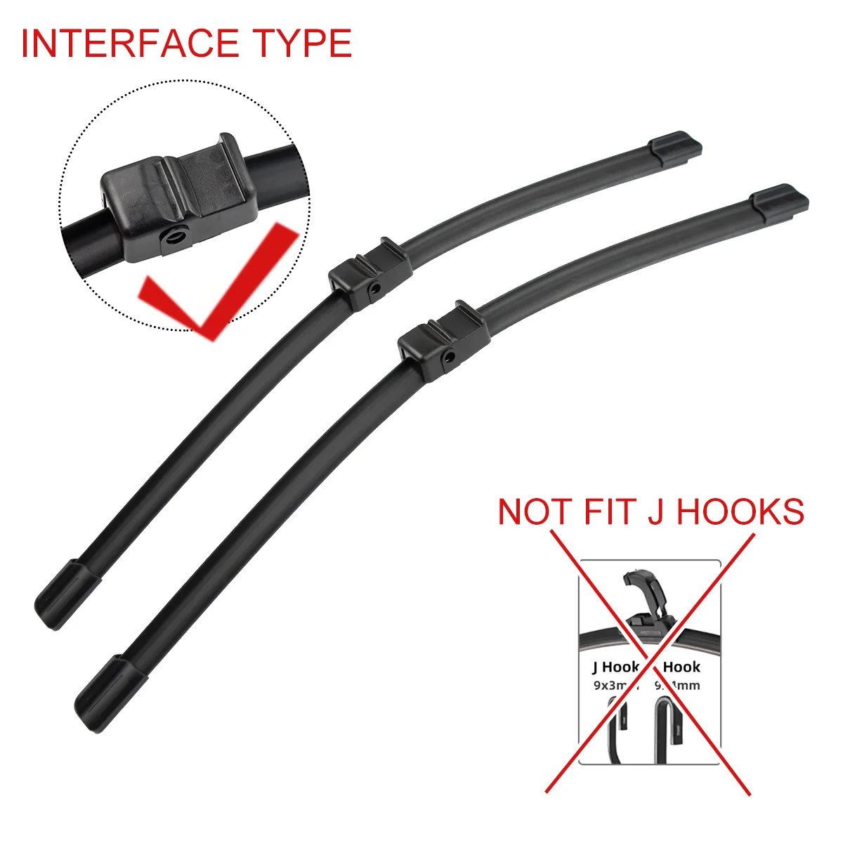 Front Wiper Blades For Ford Focus 2 2004-2011 Windshield Windscreen Window 26\