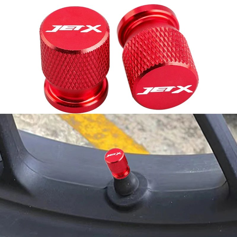 2PCS Motorcycle Tire Valve Air Port Stem Cover Cap Plug CNC Accessories For SYM JET X 150 125 JETX150 JETX125 2023-2024