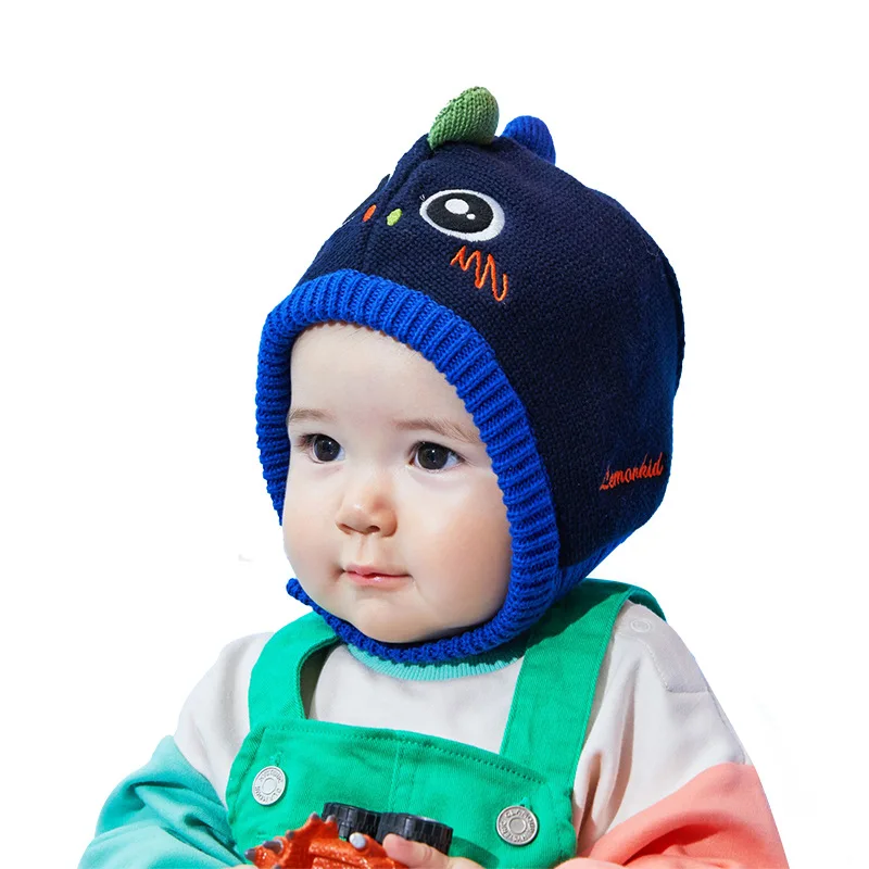 Babywollen Muts Met Fleece Gebreide Oorbeschermer Muts Herfst En Winter Warme Kindermuts