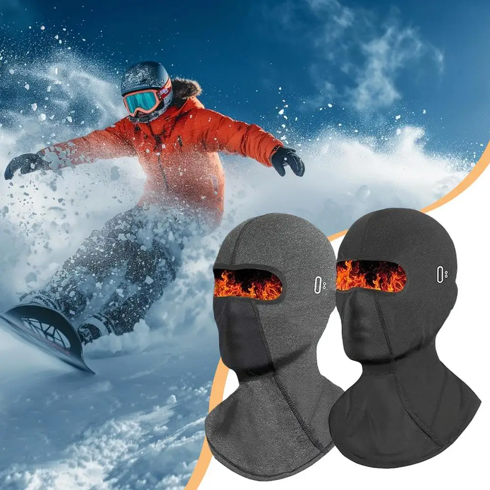 قناع تزلج شتوي دافئ لراكبي الدراجات النارية ﻿ دراجة نارية بالاكلافا حماية من الأشعة فوق البنفسجية للوجه بفتحة مسامية للرجال والنساء سريعة الجفاف