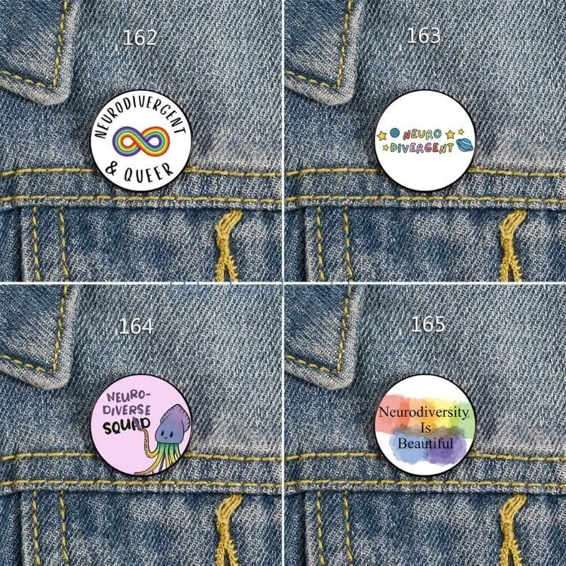 F2TD Actually Autistic Enamel Pin Badge Lapel Pin Jewelry Decoration Metal Brooches