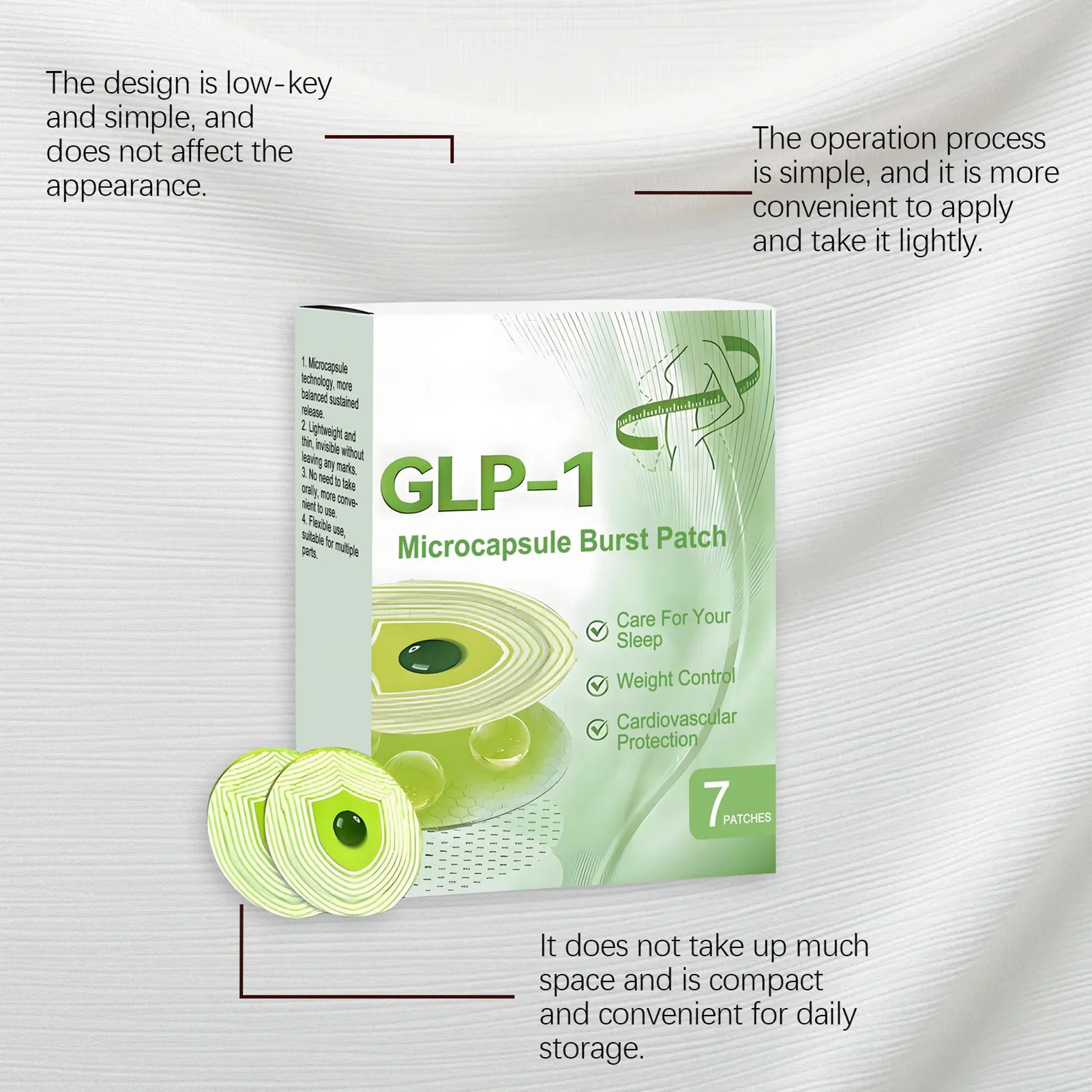 Patch per il corpo della pelle delicata Cura quotidiana Microcapsule di camomilla Supporta Patch di rilascio Patch flessibile per modellare il corpo Pelle adesiva delicata