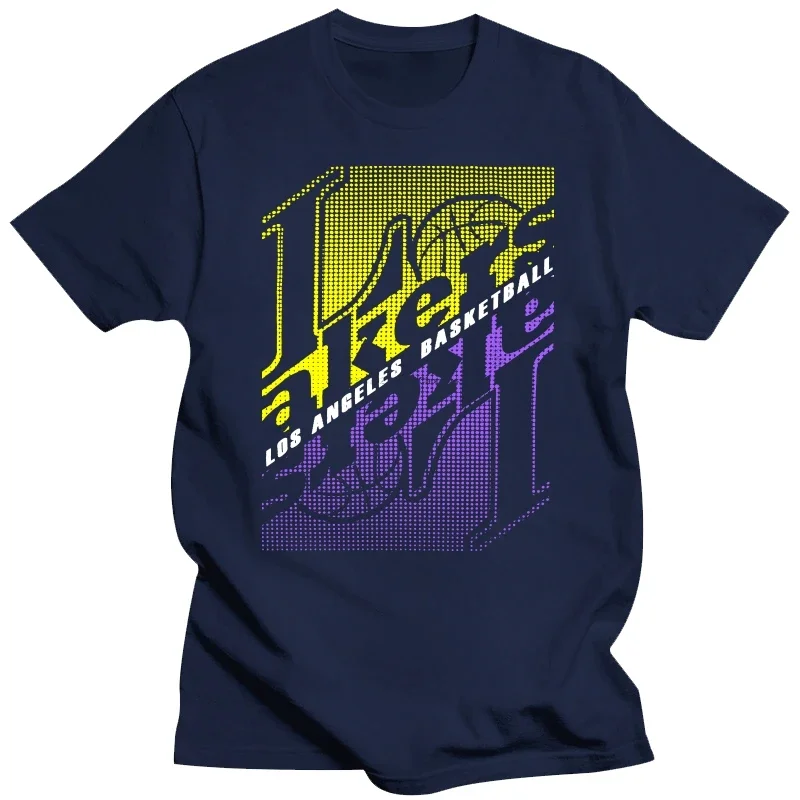 2025 new model Laker Nation T-shirt Los Angeles LA Tee 100% Cotton Adult MensNew