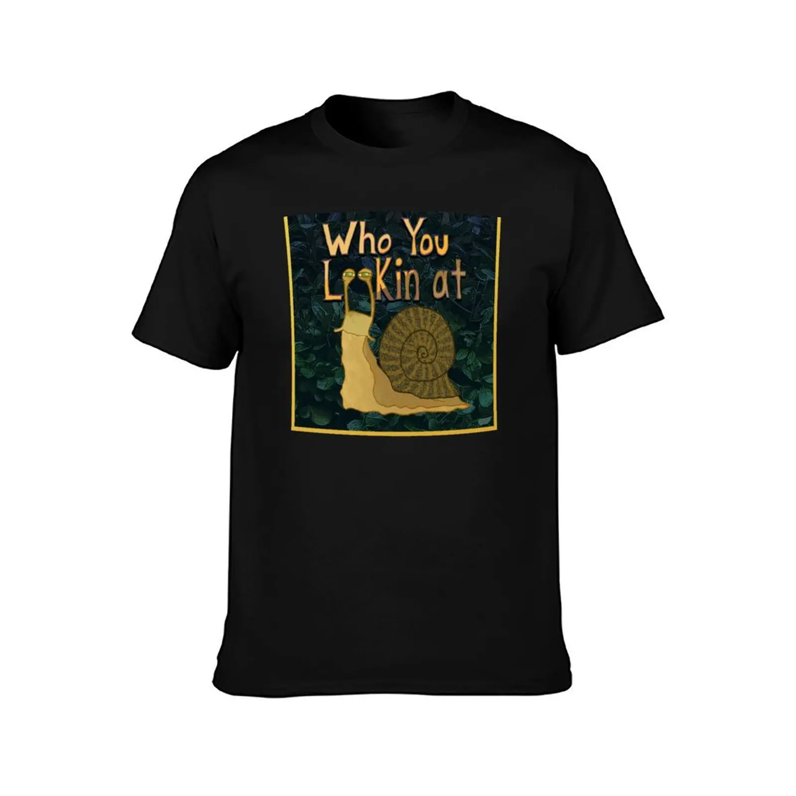 Who You Lookin' At Podcast (Logo) T-Shirt Simple Solid Color Crew Neck Tee