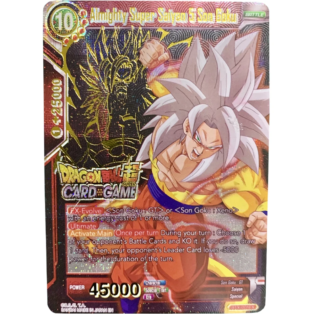 10Pcs Dragon Ball Flash Cards Super Saiyan Goku Vegeta Frieza Classic Gift Toys Game Anime Collection Cards