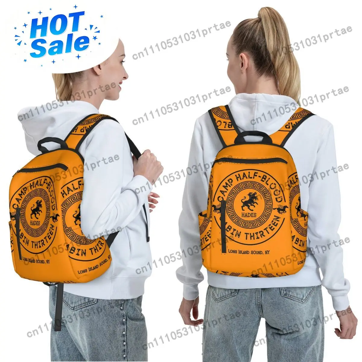 Cabin Thirteen - Hades - Percy Jackson - Camp Half-Blood Backpack Daypack Children BookBag School Bag Shoulder Bags Men Women