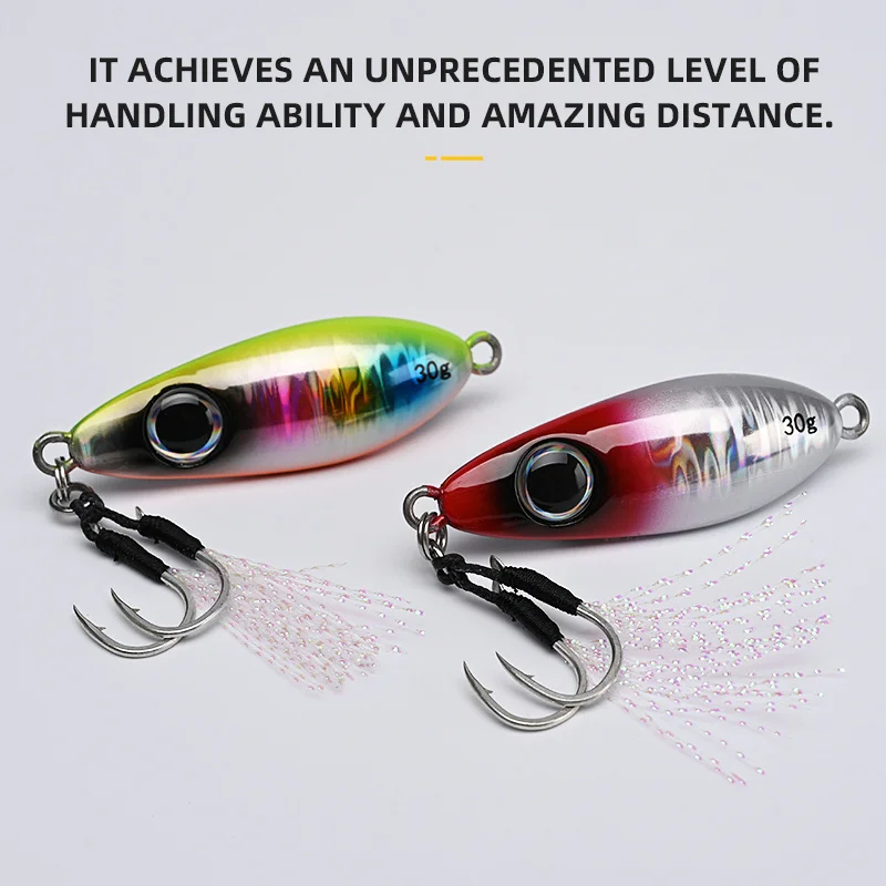 Imagem -04 - Blux-flyspoon Metal Jig Spoon Fishing Lure Isca Artificial Costa Duro Jigging Lento Longcast Robalo Atum Equipamento de Água Salgada 30g