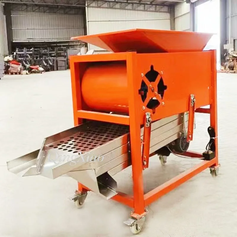 Household Garlic Bulb Breaking Splitting Machine Integrated Garlic Clove Separating and Screening Machine with Movable Wheels