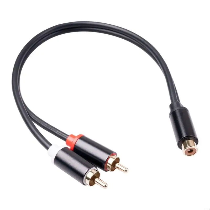 محول 573A RCA Y 1 RCA أنثى إلى 2 RCA ذكر Y كابل ستيريو رقمي