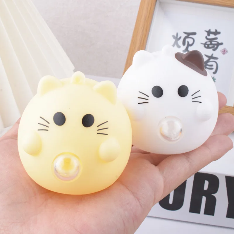 Urocza Zabawka Antystresowa dla Kota, Piłeczka do Ściskania, Śmieszna Piłeczka Relaksacyjna, Sensoryczne Zabawki Fidget, Małe Piłeczki do Ściskania dla Dzieci i Dorosłych, Prezent