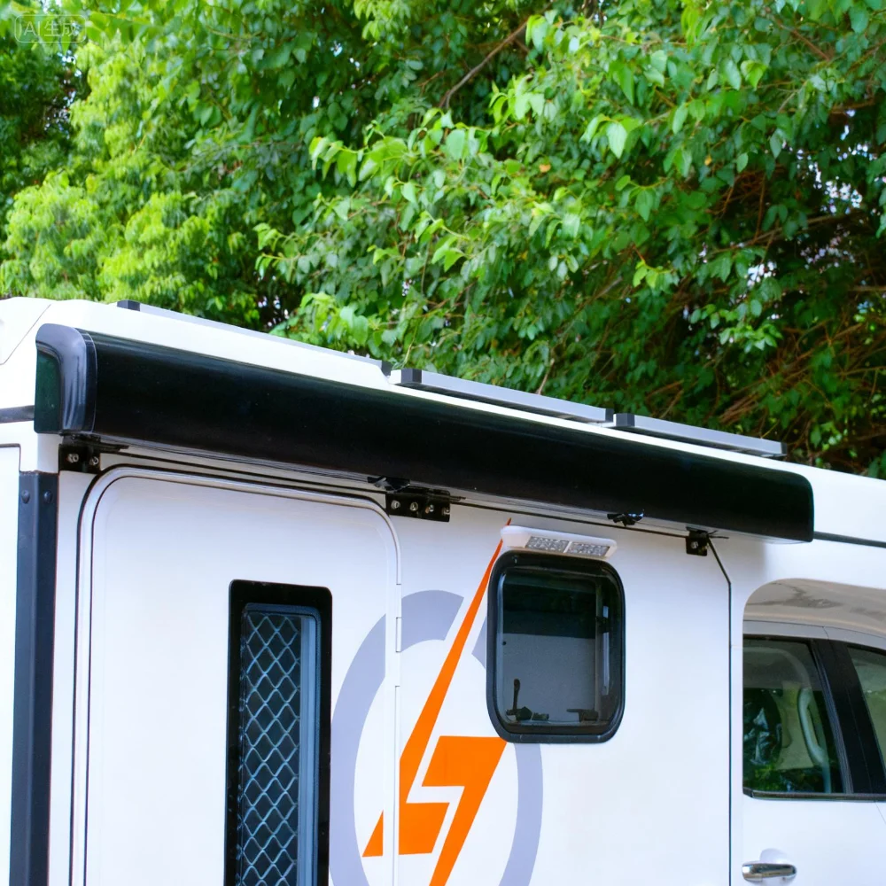 

Soleflex New Arrival F16 Outdoor Camping 270 Awning 270 Freestanding Awning With Support Poles