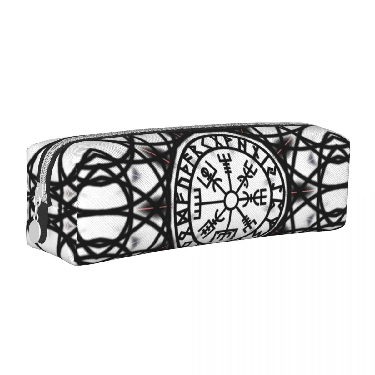 Vegvisir Futhark Runes Viking Symbol Pencil Cases Creative Pen Box Bag Student Large Storage Students School Gifts Pencil Box