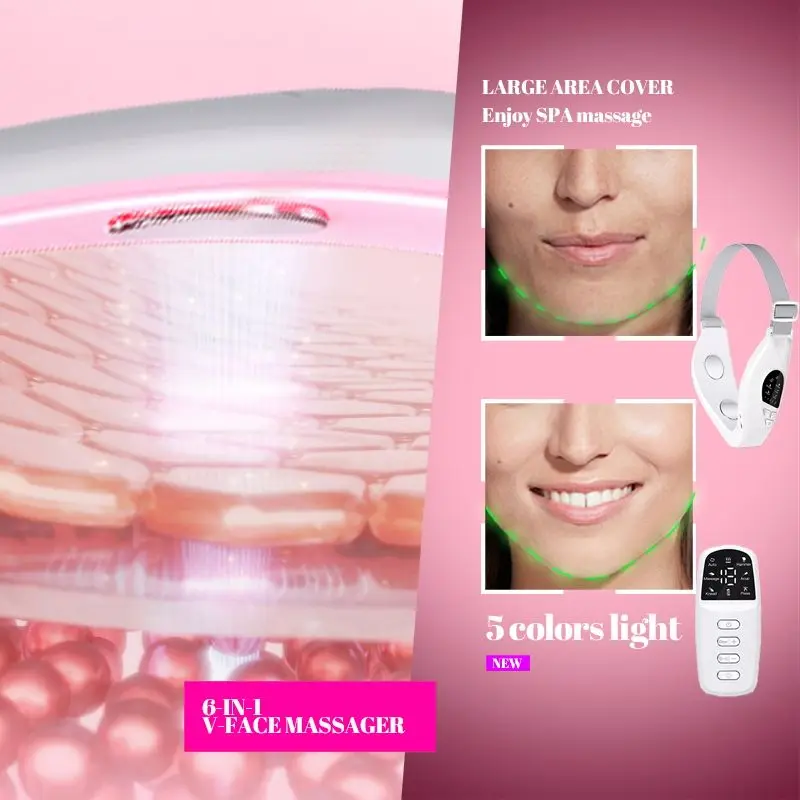 Máquina eléctrica de masaje facial en V, 18 niveles de intensidad, masaje facial, línea en V, levantamiento, reafirmante, estiramiento de la piel esgy, cuidado de la piel de las mujeres