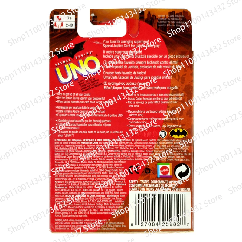 UNO Mattel Bats-mans Matching Card Game Uno No Mercy Card Multiplayer Family Party Boardgame Funny Friends Entertainment Poker