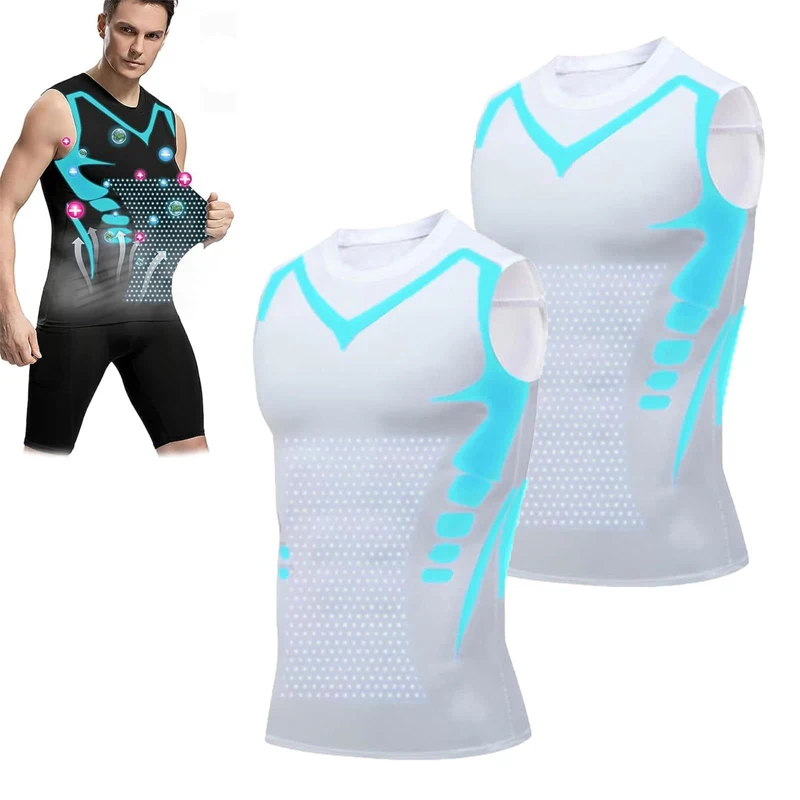 Men's shoulder quick drying vest, sports tight fitting vest super elastic breathable sweat absorbing, running, fitness training image 3