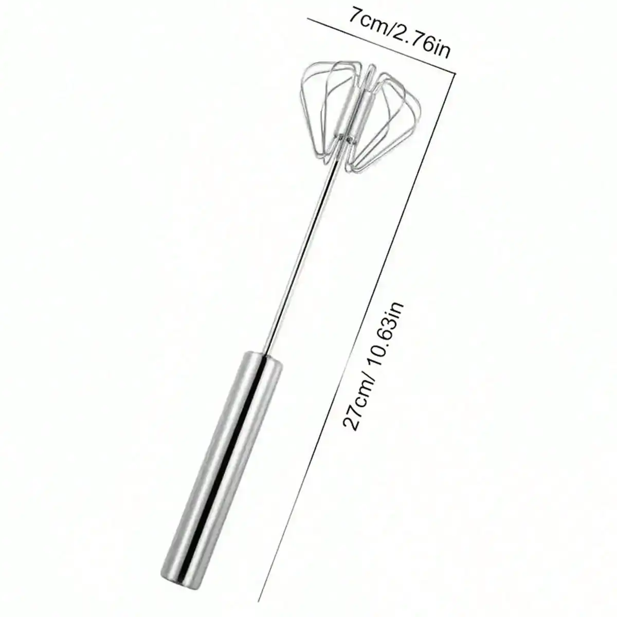 1 manual egg beater, 304 stainless steel press-type semi-automatic egg beater, household whipping cream device
