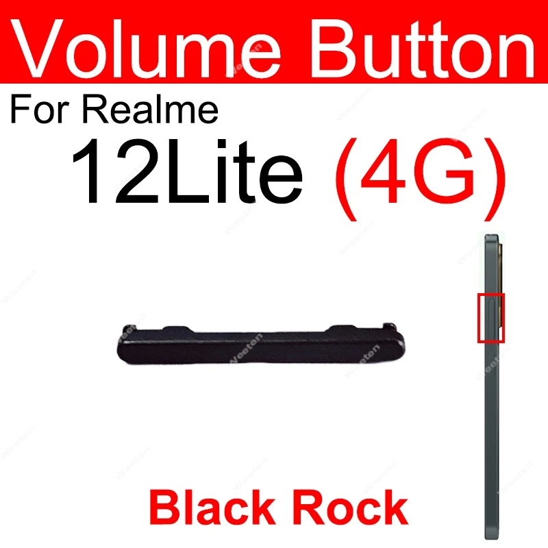 Power Volume Buttons For Realme 12Lite 12 Plus 12X 12 Pro Plus 4G 5G Volume Button Up Down Side Key Replacement Repair Parts image 2