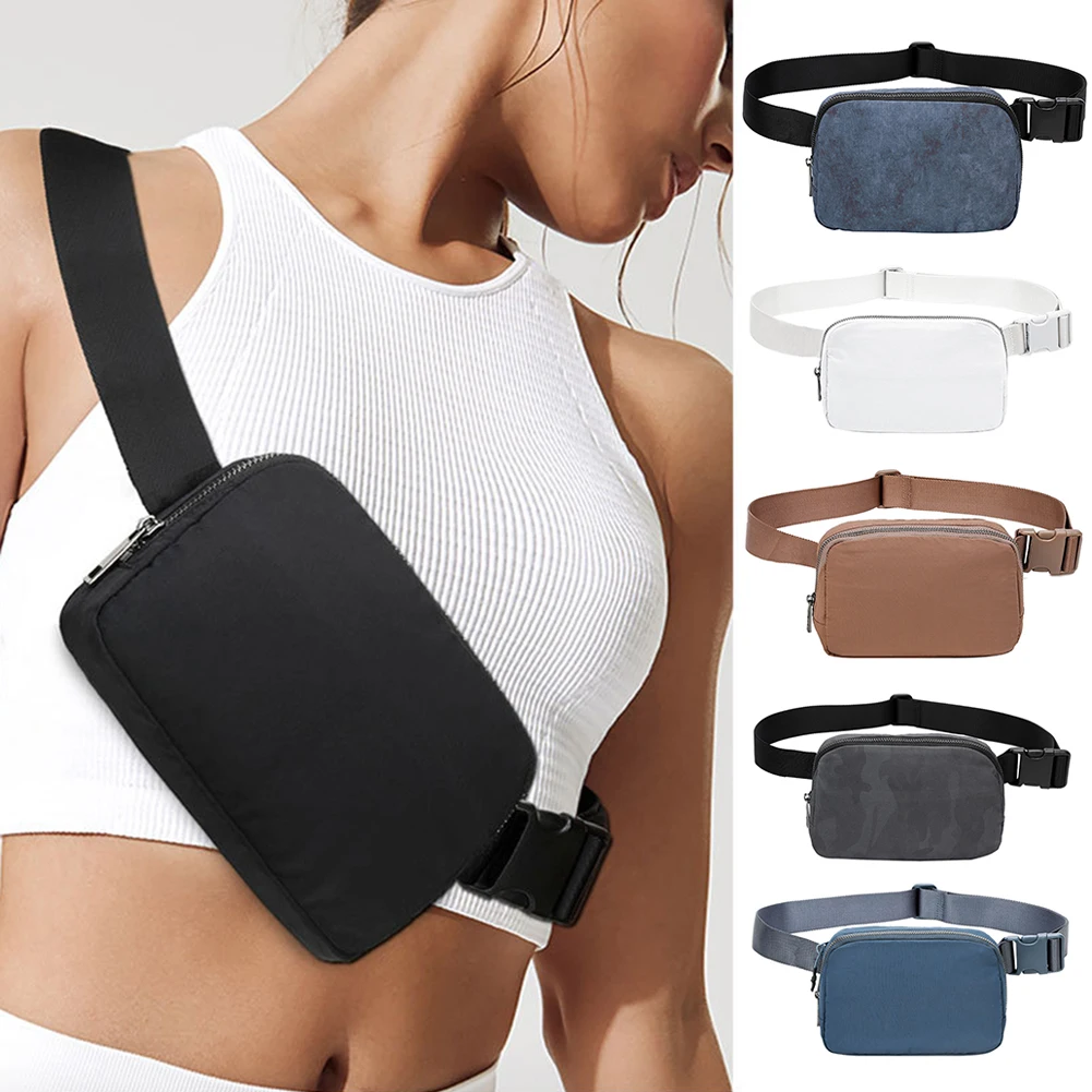 2023ใหม่กระเป๋าเอวผู้ชายกันน้ำไนลอนกระเป๋าคาดหน้าอกผู้หญิง Crossbody กระเป๋ากีฬากลางแจ้งปรับโทรศัพท์มือถือกระเป๋าโทรศัพท์ Oxford Luxury