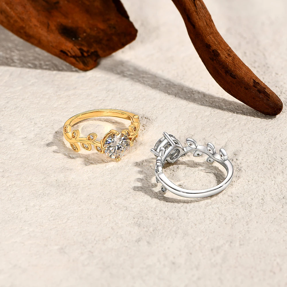 

MINTYBOX 7.5mm Moissanite Engagement Ring S925 Sterling Silver 1.5ct Lab Grown Diamond Rings For Women Wedding Jewelry Gift