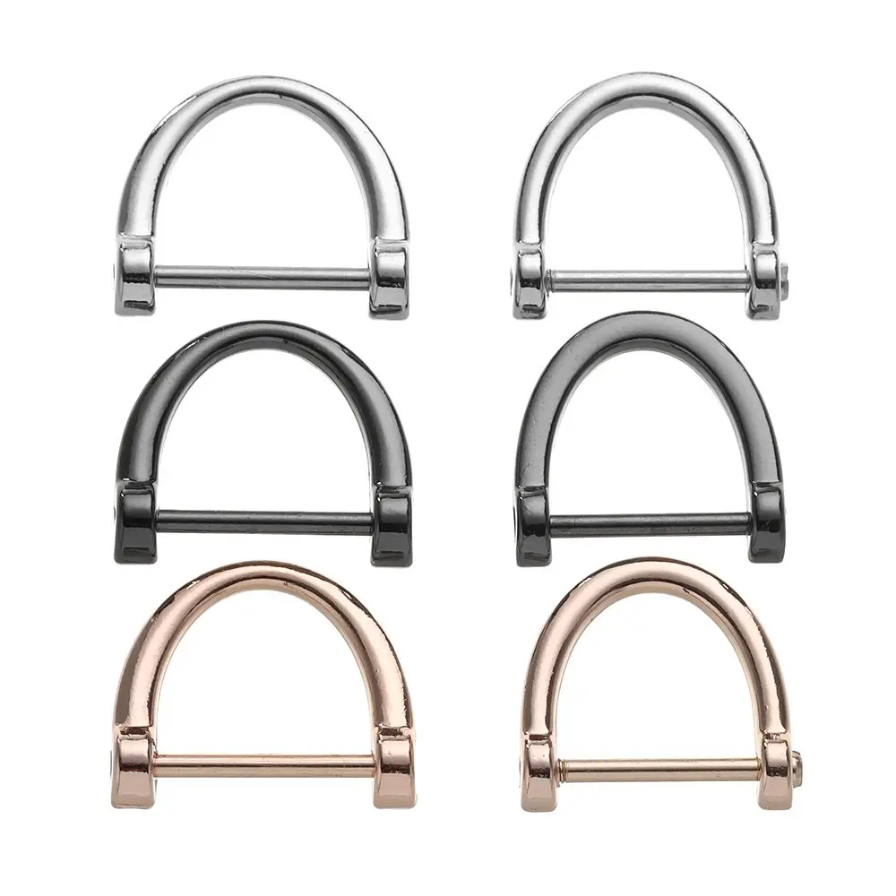 

Belt Handle Detachable Shoulder Webbing Buckle Leather Craft D Ring Buckle Open Screw Clasp