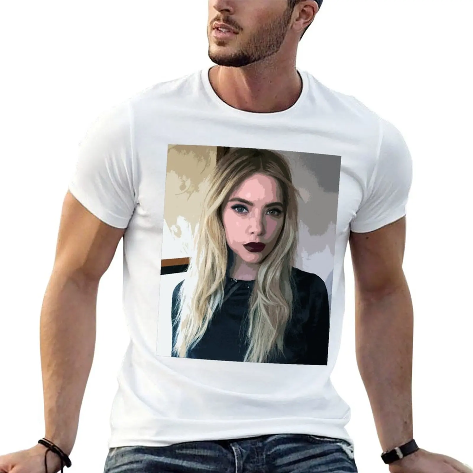 Ashley Benson - футболка Benzo, мужская футболка, летняя хлопковая футболка, комплект футболок Ashley Benson - футболка Benzo, мужская футболка, летняя хлопковая футболка, комплект футболок