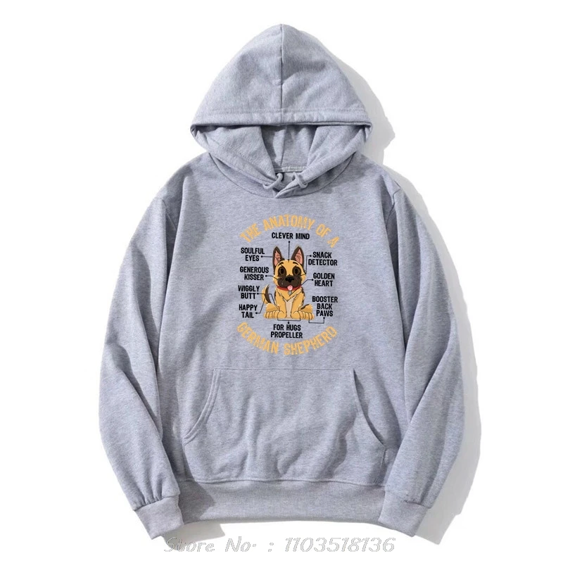 SWomenbeauty Anatomy Of A German Shepherd Hoodie Funny Dog Lover Gifts Men Cotton Hoody Clothing Oversized Sweatshirt Pullover