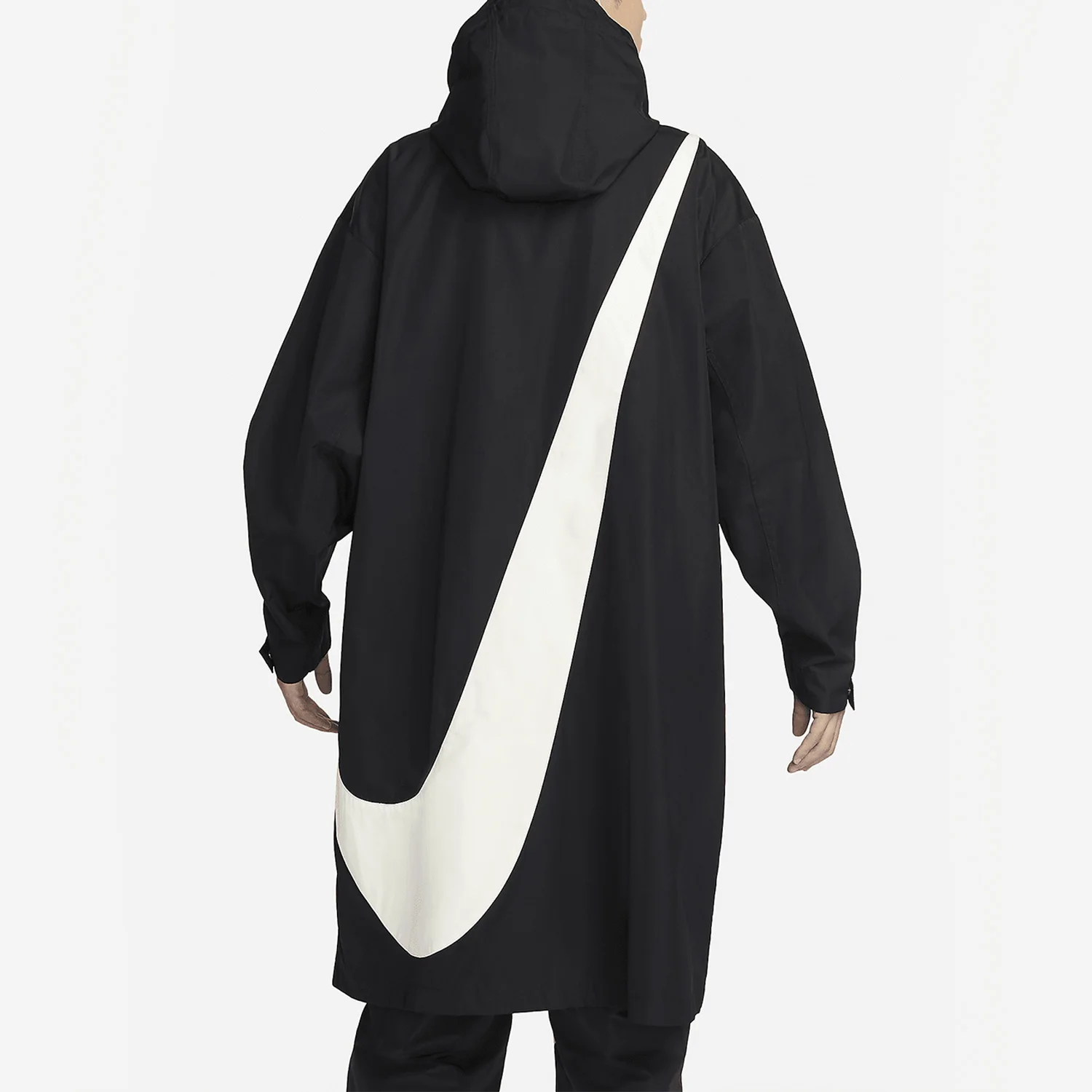 Nike Authentic New Men's Hooded Single Button Mid-Length Long Sleeve Windbreaker FD2870-010