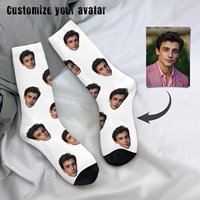 Customized face-shaped socks  Unisex customized socks  Personalized picture socks  Photo socks  Customized socks as gifts