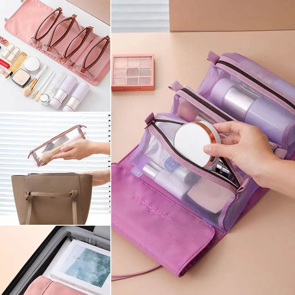 

Multi-Function Travel Storage Roll-up Cosmetic Organizer Jewellery Wash Bag Hanging Toiletry Pouch Makeup Case