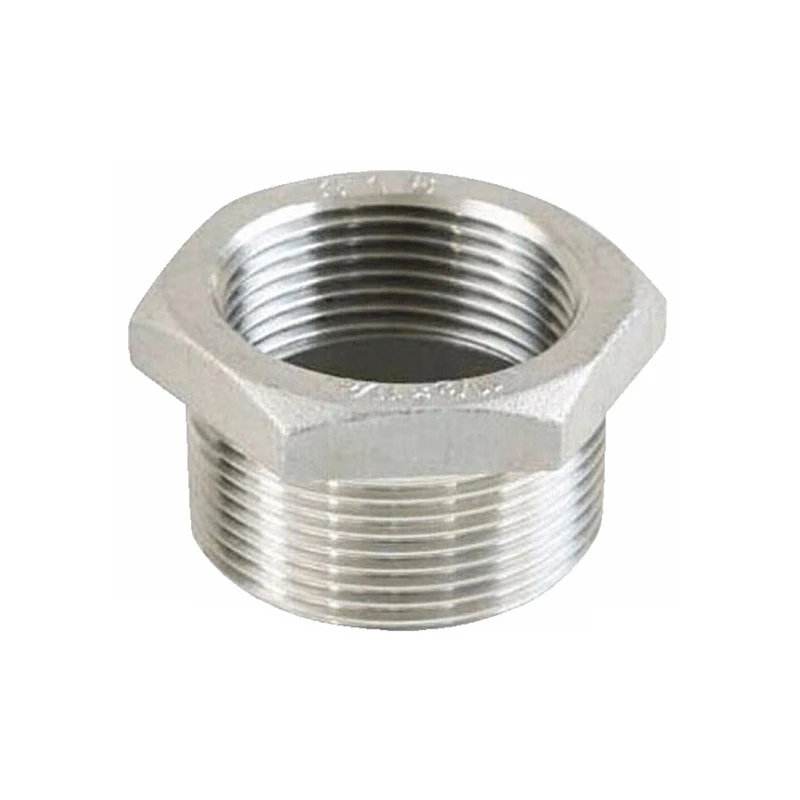 

1/8" 1/4" 3/8" 1/2" 3/4" 1" 1-1/4" 1-1/2" BSP Male To Female 316 Stainless Steel Reducer Bushing Reducing Pipe Fitting Connector