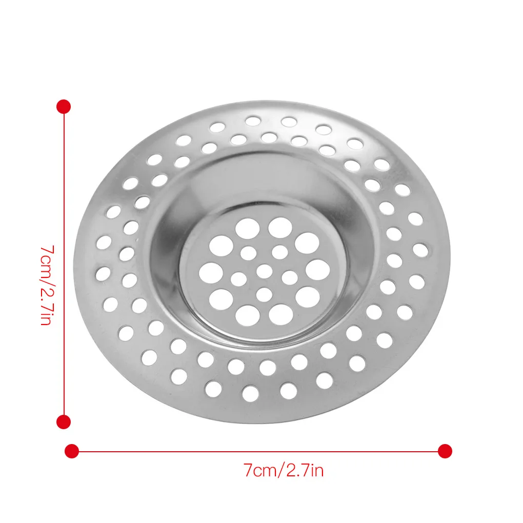 Stainless Steel Sewer Floor Drain Water Sink Filter Dense Holes Kitchen Drain 7cm Diameter