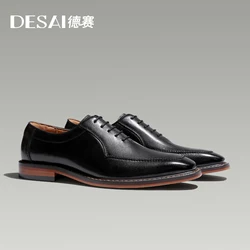 Desai Männer Kleid Schuhe Oxfords Echtes Leder Italienische Formale Schuhe Für Mann Party Klassische Schwarz Höhe zunehmende Hochzeit Geschenke