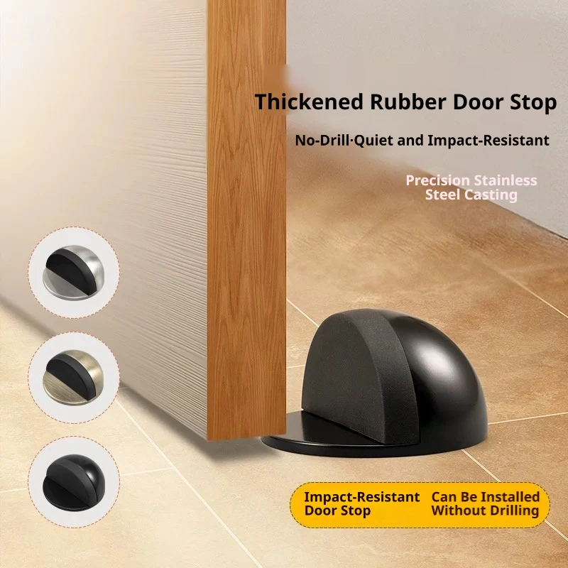 Anti-collision Stainless Steel Non Perforated Door Bumper Si