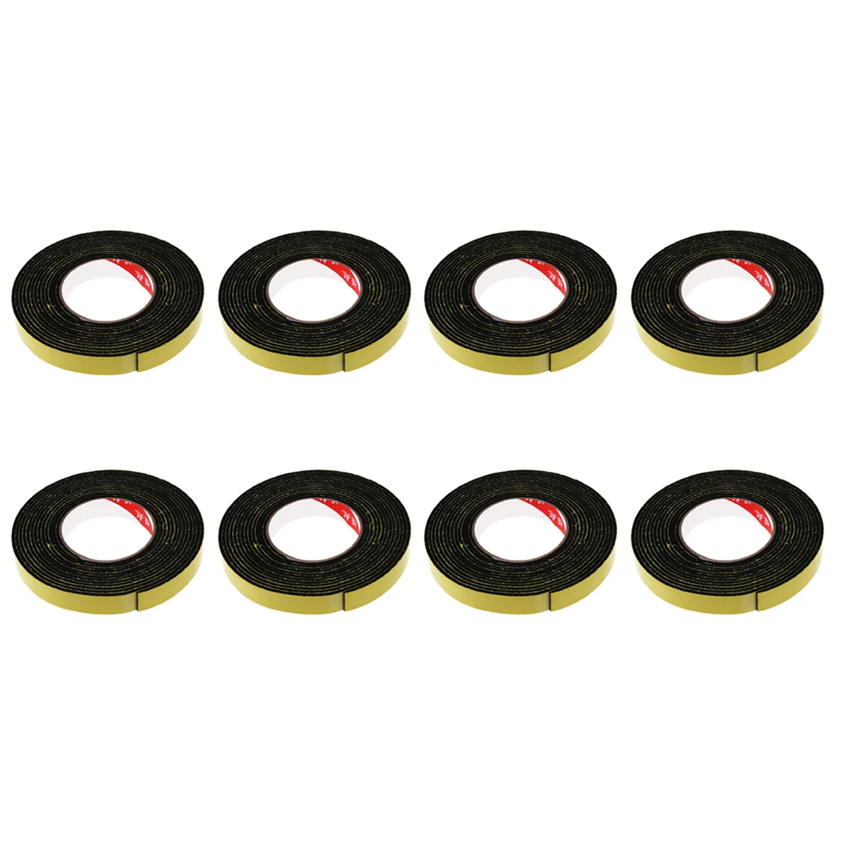 8pcs 5M Black Single Sided Self Adhesive Foam Tape Closed Cell 20mm Wide x 3mm Thick