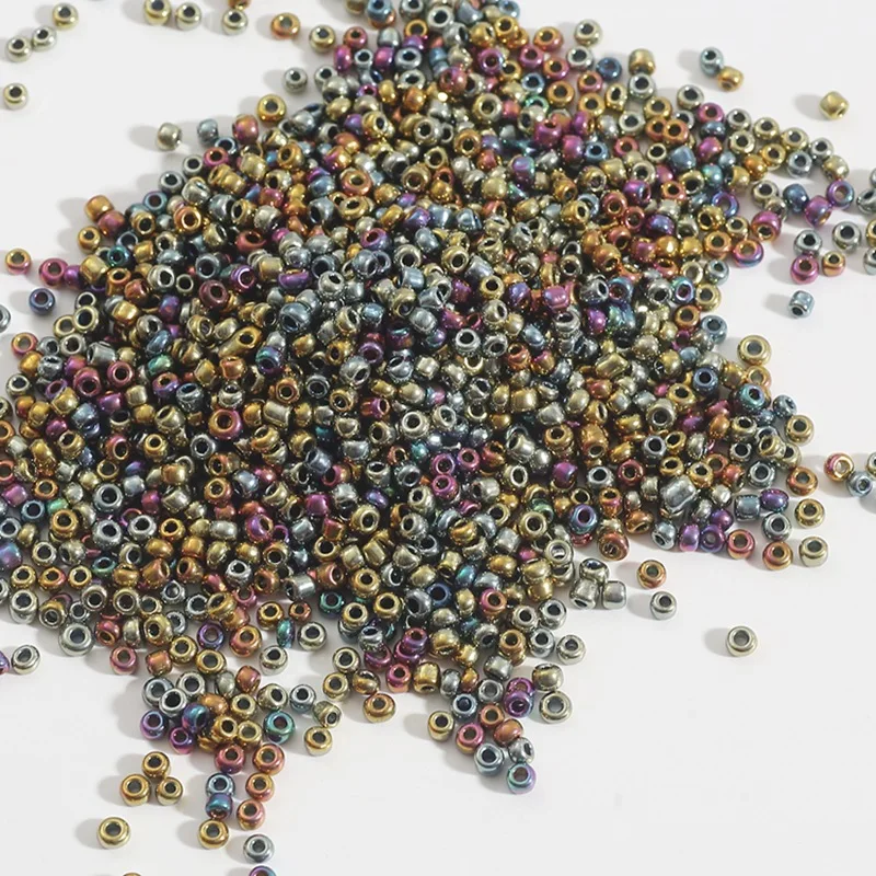 about 16g/bag Metal Color Seed Beads 2/3/4mm Acrylic Mini Loose Beads DIY Handmade  Jewelry Accessories