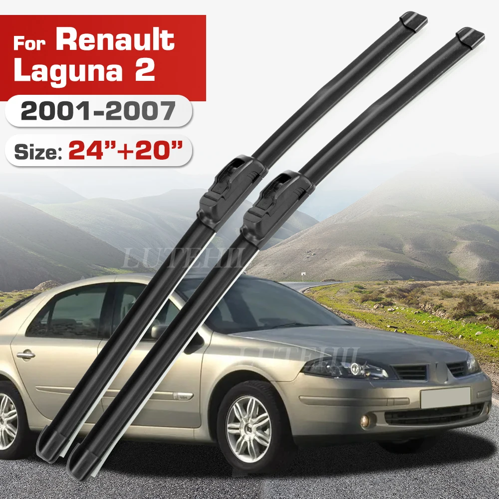 

Стеклоочиститель для Renault Laguna 2 2001-2007 2002 2003 2004 2005 2006, передние щетки, лобовое стекло, щетка для лобового стекла 24 "+ 20"