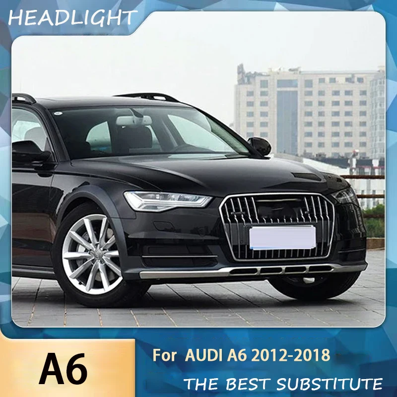 2PCS LED Headlights for Audi A6 C7 2012-2015 2016-2018 Upgrade Headlights Plug and Play with Modules Full LED Front Head Lamps