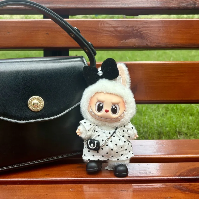 

1st 2nd 3rd Gen Sitting Party Doll Clothes Vinyl Doll Pendant 17cm Doll Outfit Labubu Clothing Accessories