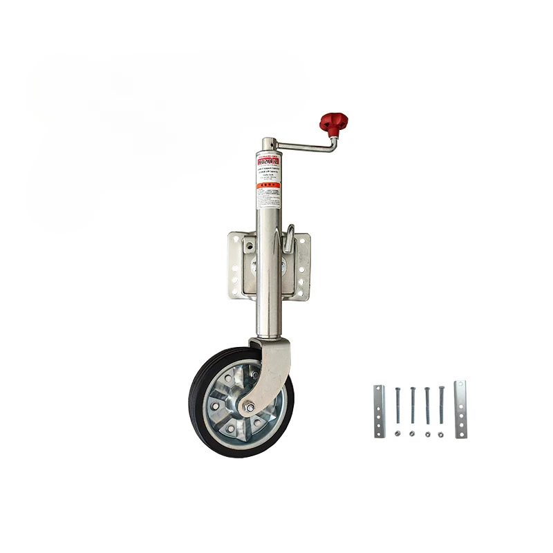 

Australian style top rocker guide wheel jack, RV outriggers seamless tube foldable yacht trailer jack