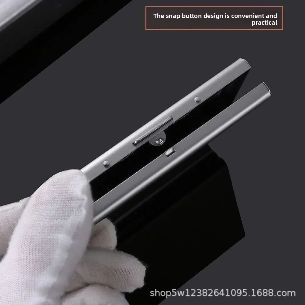 Slim Stainless Steel RFID Blocking Card Wallet Anti Demagnetization Portable Unisex Metal Card Case for Daily Travel