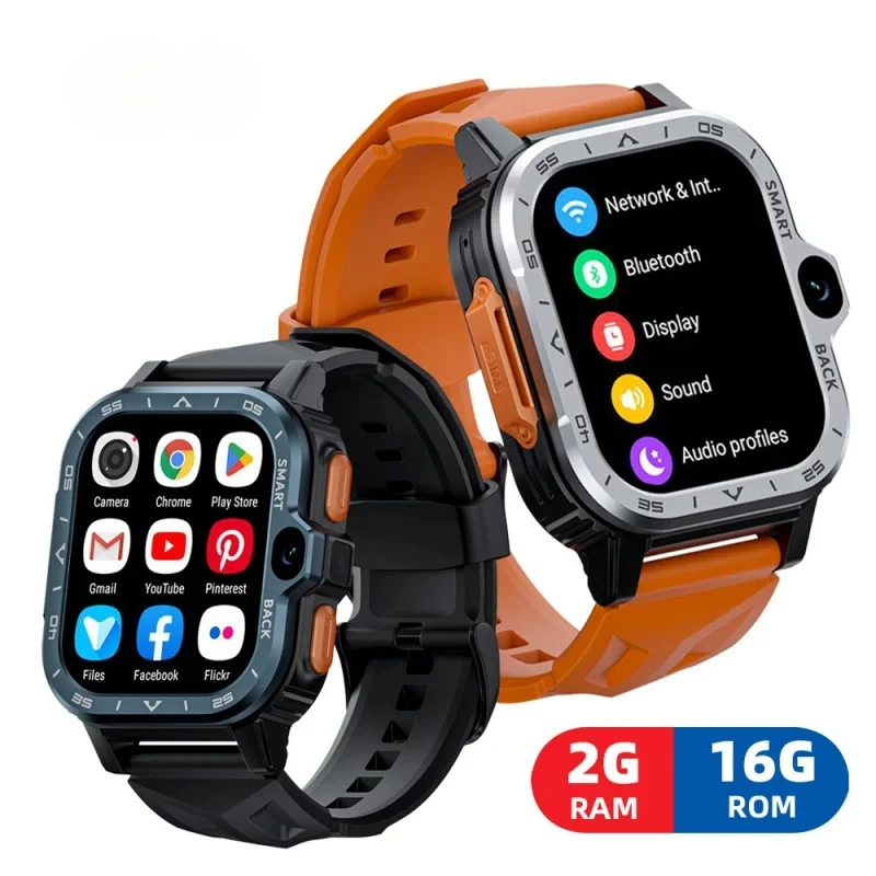 4G LTE SIM Card Smartwatch Satellite Nevication 4GB 128GB 800mAh Dual Camera Smart Watch 2 Inch Screen Wifi