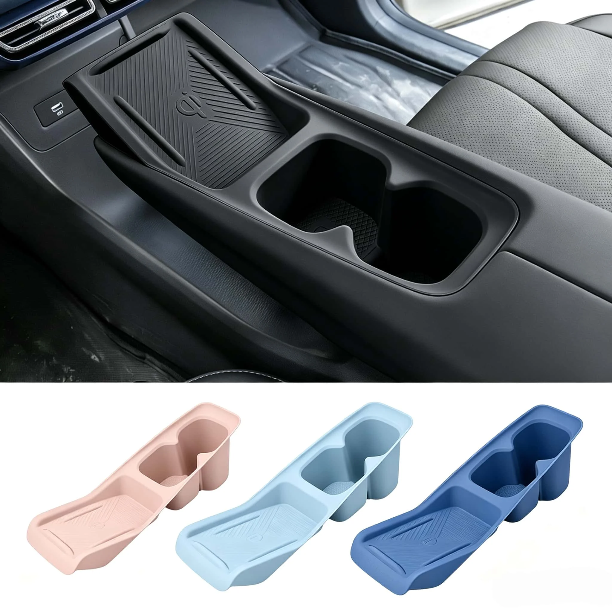 For BYD Seagull Dolphin Mini Central Console Silicone Wireless Charger Pad Cup Holder Interior Modification Accessories
