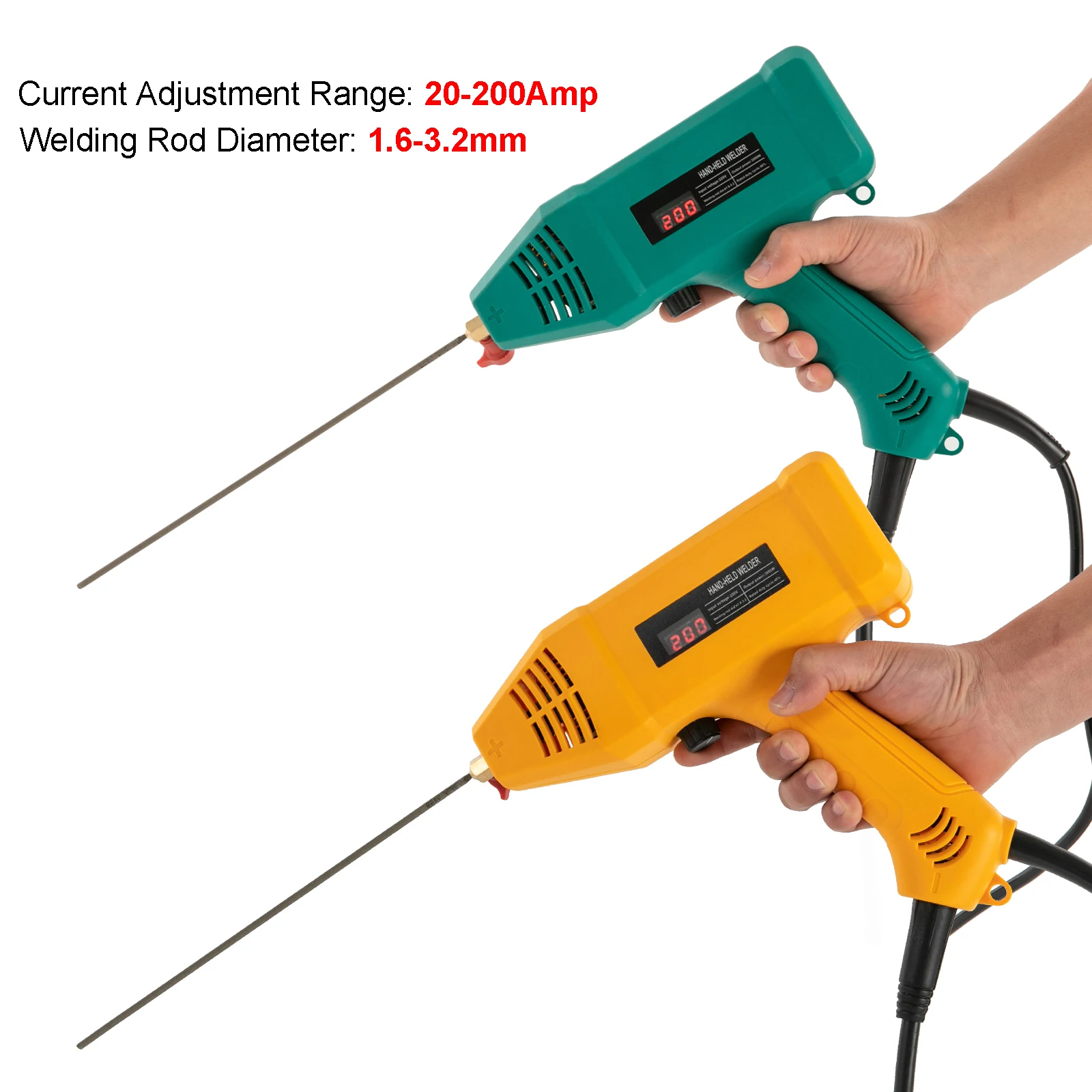 Soudeuse portative 220V - 3000W, ensemble de machine à souder numérique LED portable avec boîte à outils, courant réglable de 20 à 200A