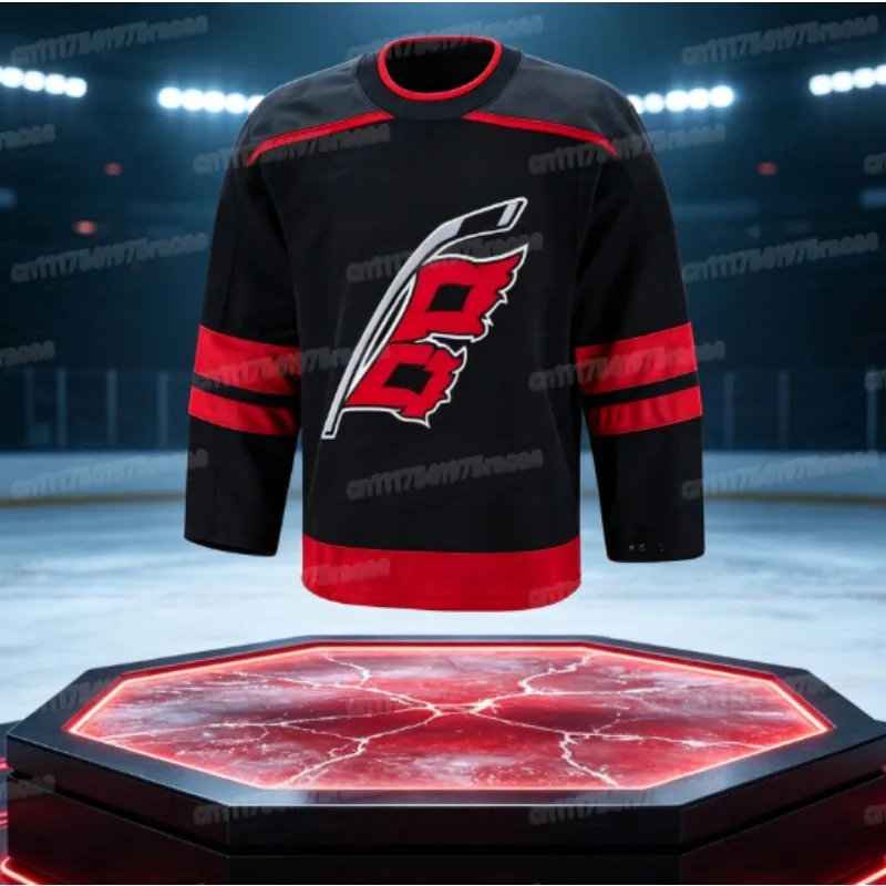 Hurricane Team Ice Hockey Fan Jersey 3D Printed V-neck Long Sleeved Sweatshirt Family Style Player Themed Role-playing Top