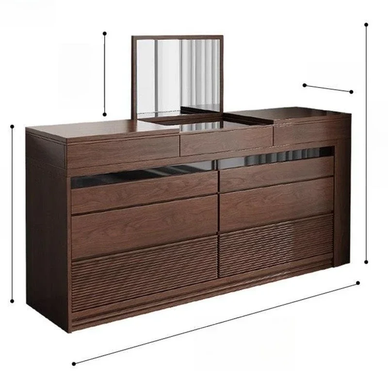 

North American black walnut, bedroom chest, dresser, integrated light luxury, cherry wood